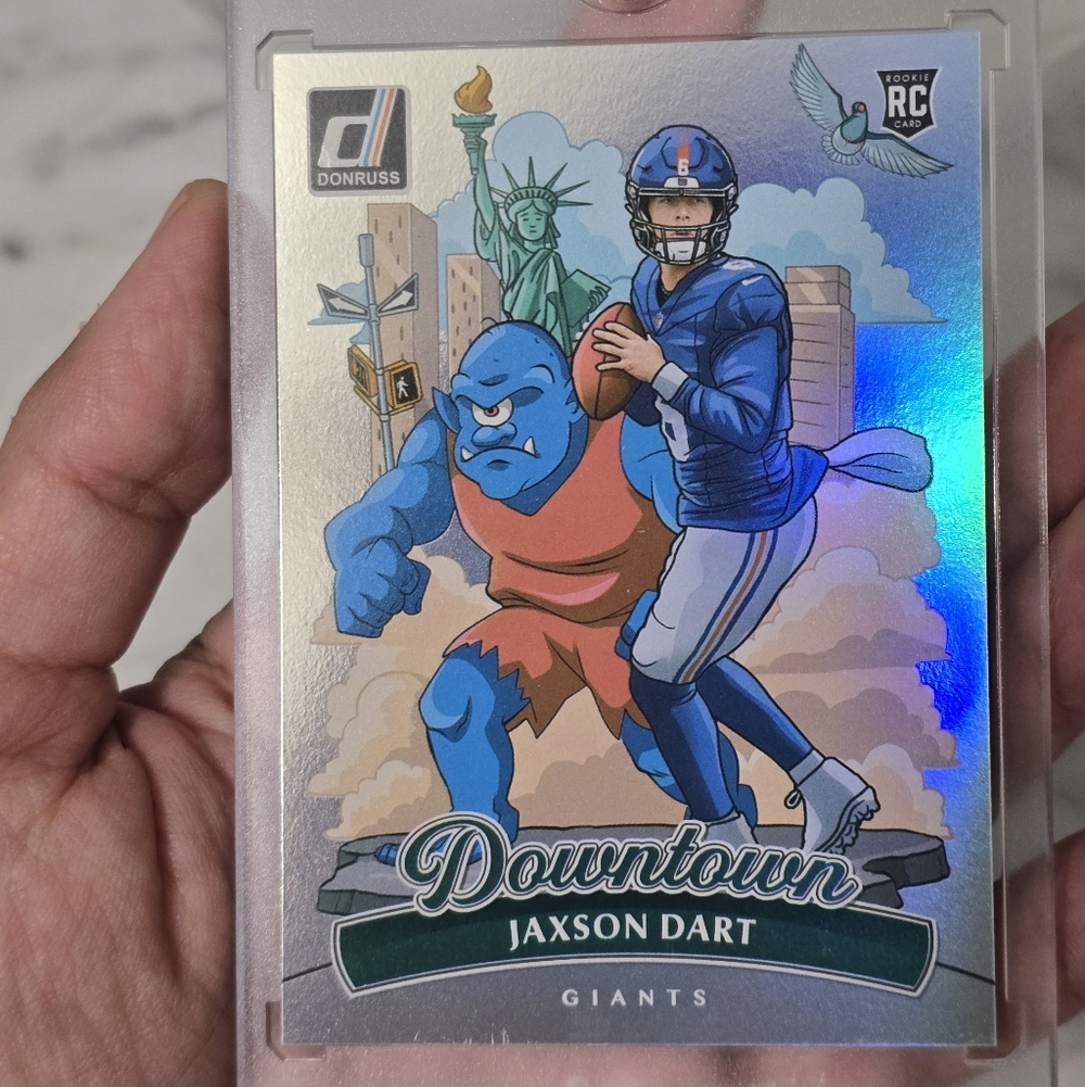 Donruss Downtown Jaxson Dart Trading Card Downtown Freshpack Pull Regular Size